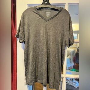 Classic Men's Charcoal V-Neck Tee